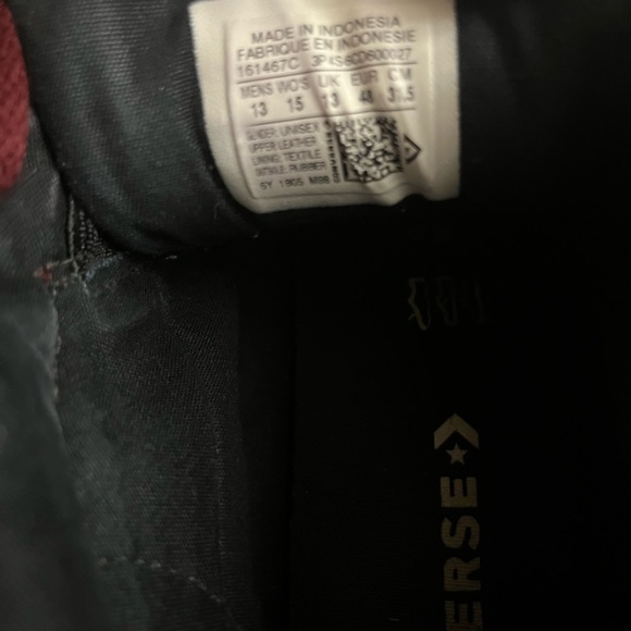 Converse Chuck Taylor All Star Street Mid Suede Dark Burgundy Size 13 - Picture 10 of 11